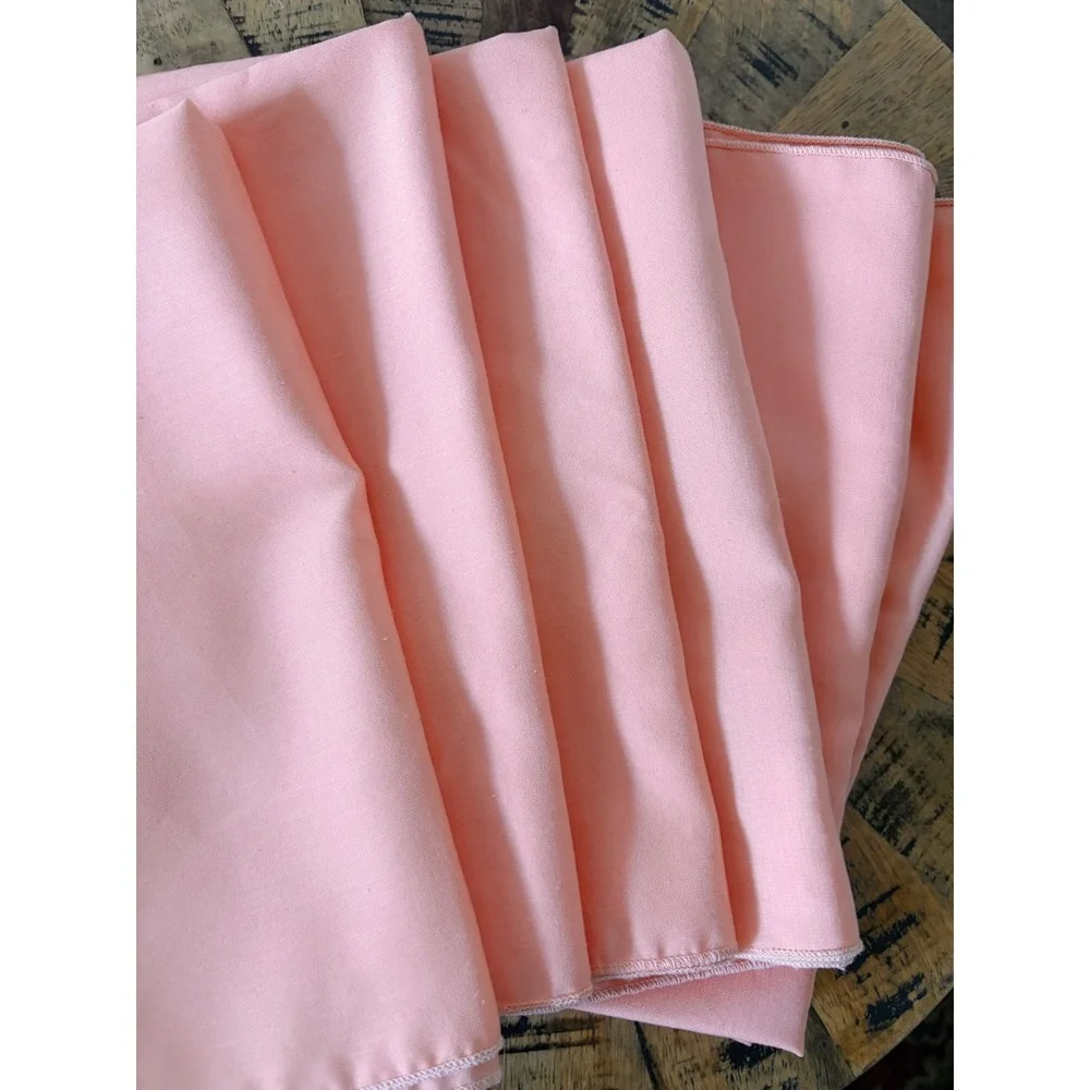 Set of 6 Peach Cloth Dinner Napkins‎ Solid Salmon Pink Reusable Table Linens